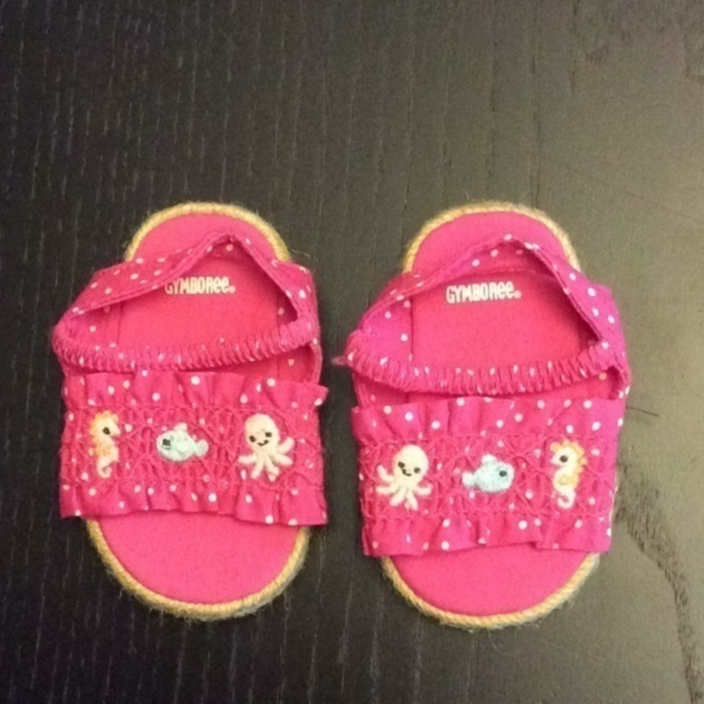 Gymboree Pink Embroidered Sandals Size 1 I…